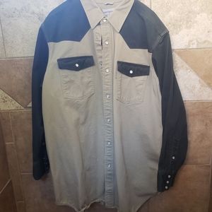 Carhartt Men's Ironwood Twill Pearl Snap Work Shirt Size XXL